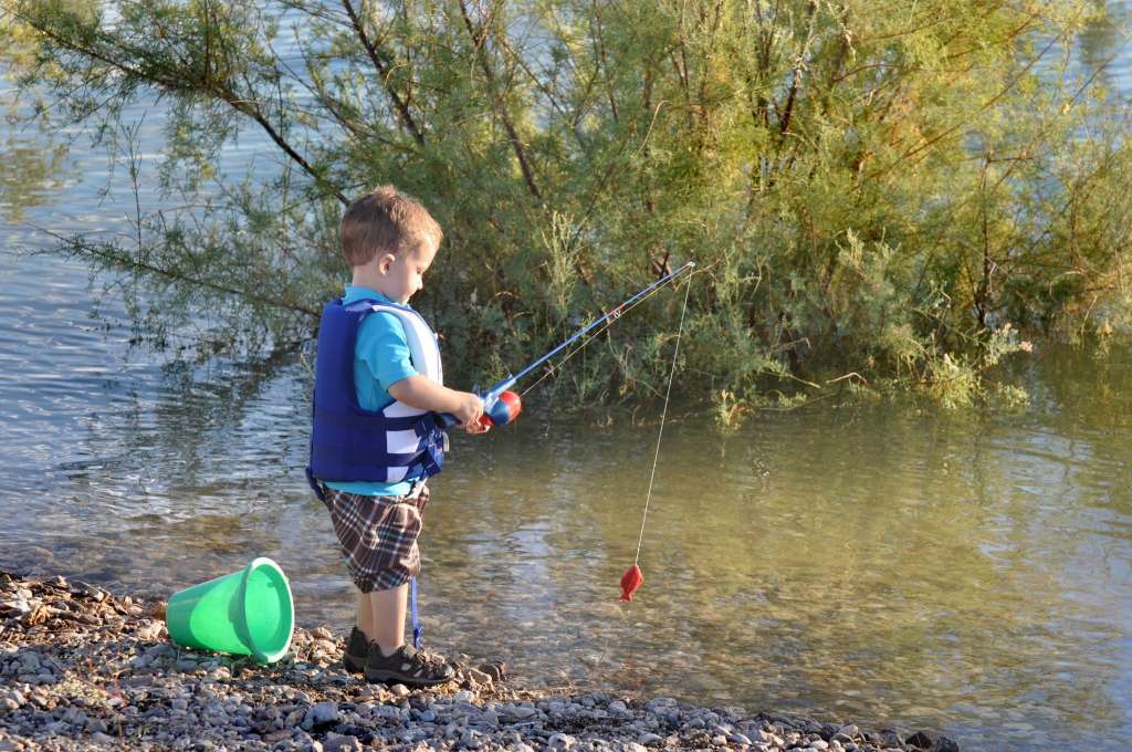 boy fishing