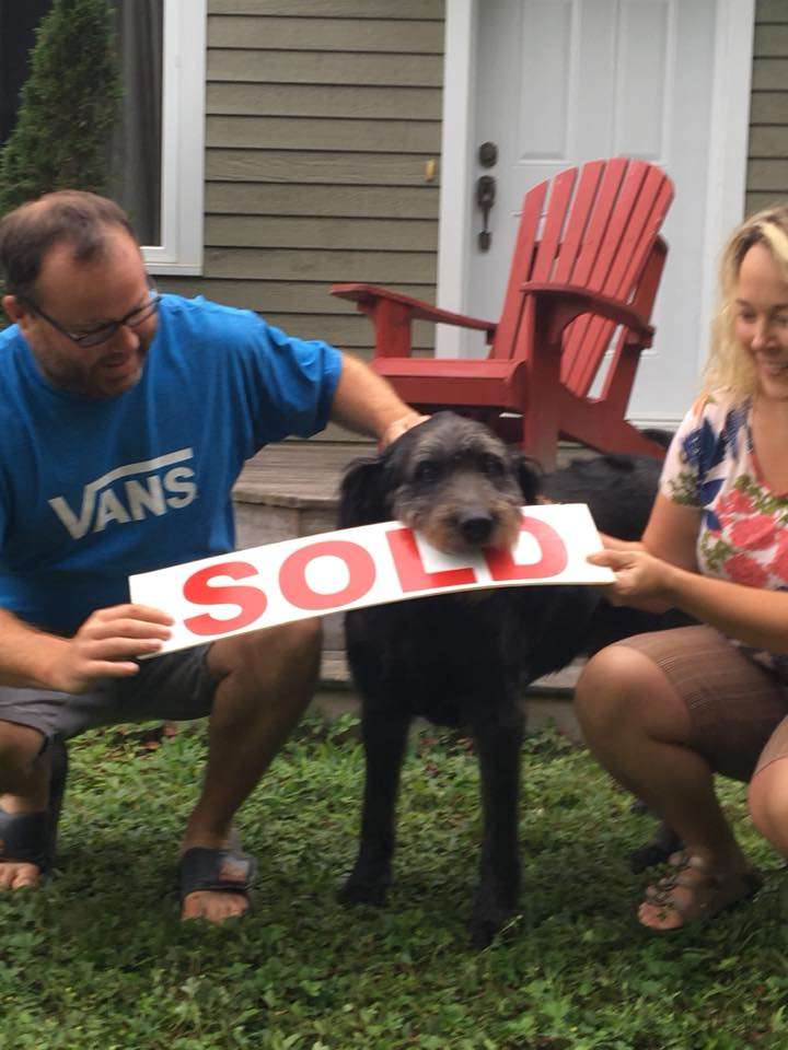 Puppy with Sold Sign
