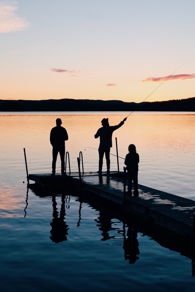 fishing off dock