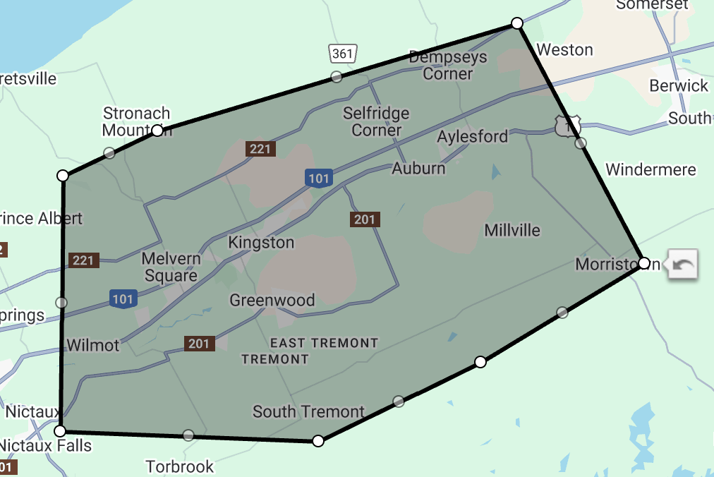 Greenwood, Kingston Nova Scotia map