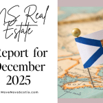 blog cover by Dawn Magee with map and flag of Nova Scotia