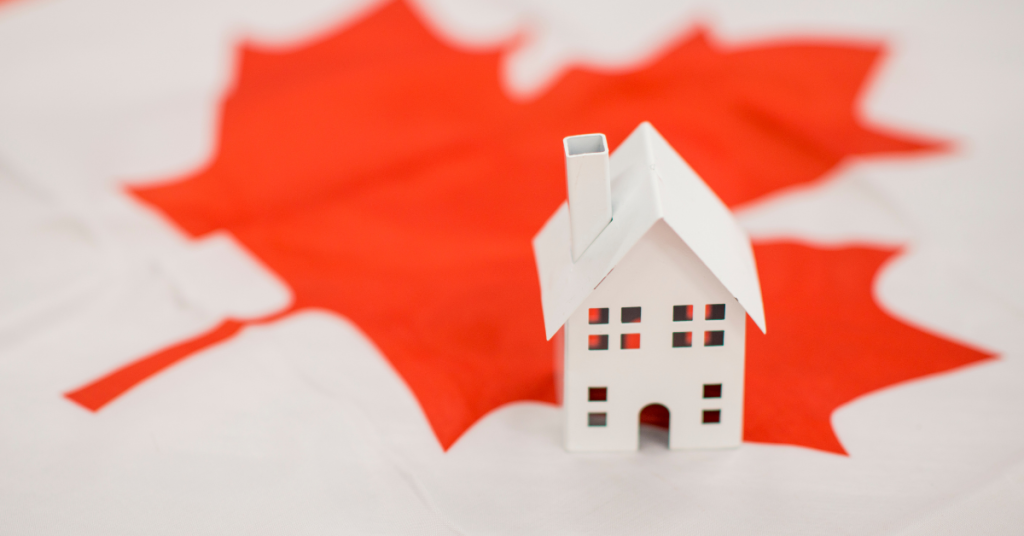 miniature house on red leaf